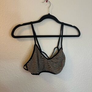 Audrey 3+1 Black and Tan Striped Bralette